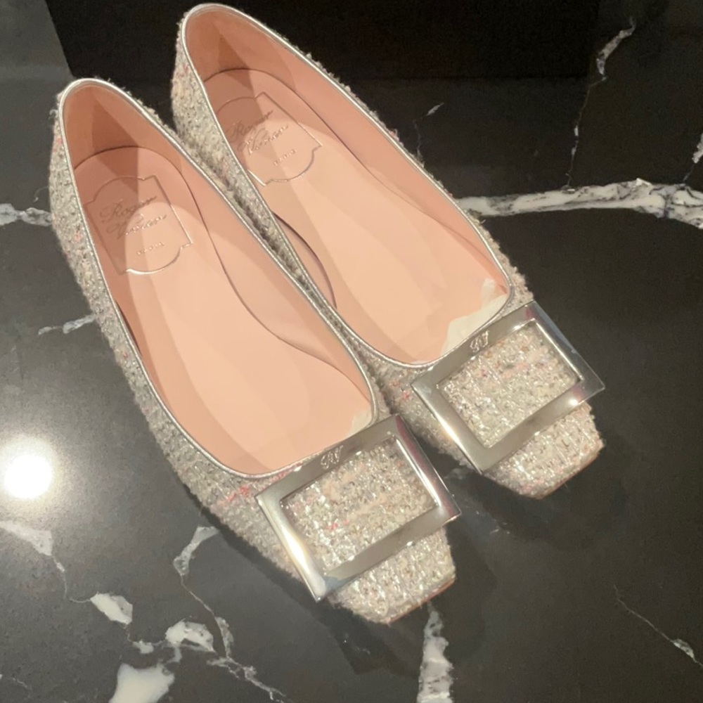 Roger Vivier Tweed Ballet Flats EXCELLENT CONDITION.
